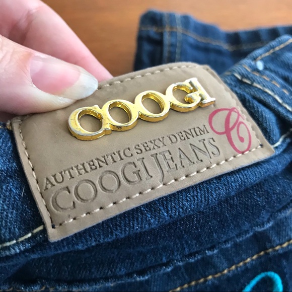 COOGI Blue Cropped Denim Low Rise Jeans size 7 / 8 - Picture 6 of 8